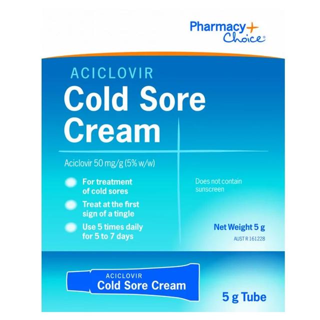 Pharmacy Choice Aciclovir Cold Sore Cream 5G