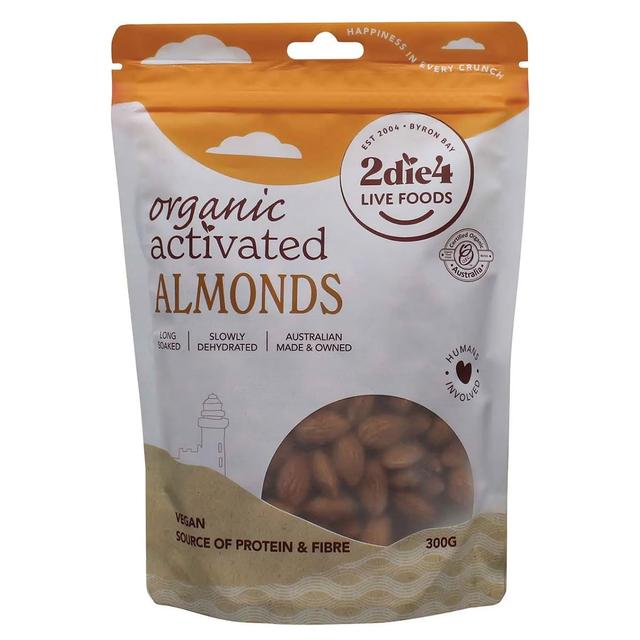 2Die4 Organic Activated Vegan Almonds 300G