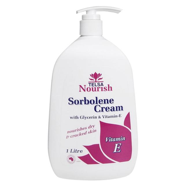 Telsa Nourish Sorbolene Cream With Glycerin & Vitamin E 1 Litre