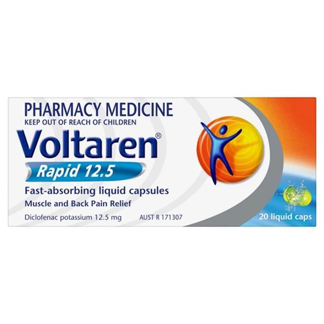 Voltaren Rapid 12.5mg Pain Relief 20 Liquid Caps