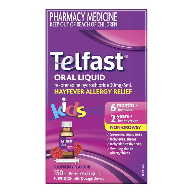 Telfast Kids Oral Liquid Hayfever Allergy Relief 150ml