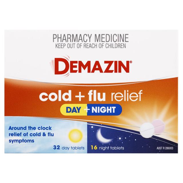 Demazin Cold & Flu Relief Day & Night 48 Tablets