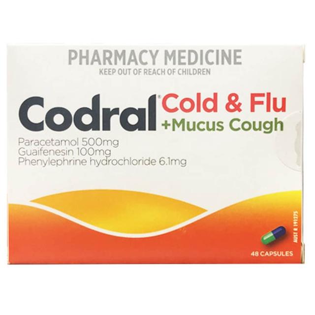 Codral Cold & Flu + Mucus Cough 48 Capsules