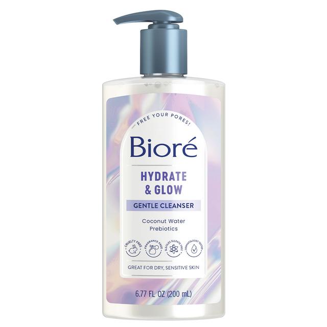 Biore Hydrate & Glow Gentle Cleanser 200Ml