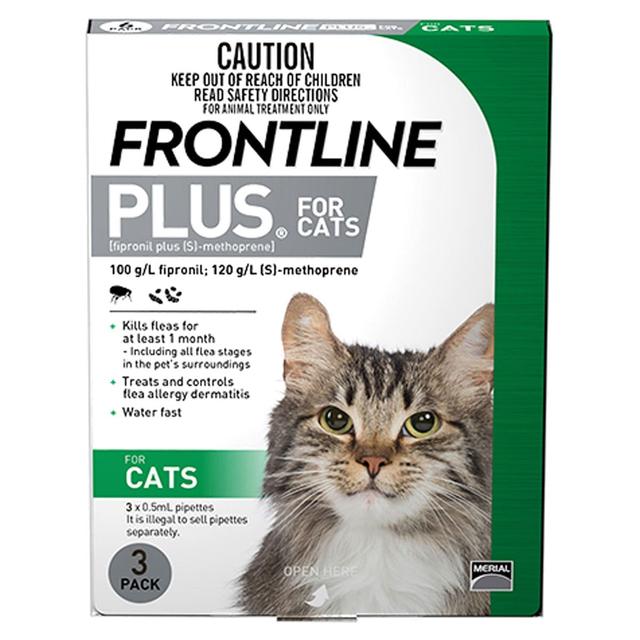 Frontline Plus For Cats Green 3 Doses