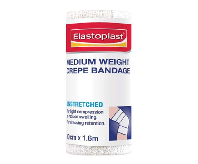 Elastoplast Medium Weight Crepe Bandage Unstretched 10Cm X 1.6M Roll