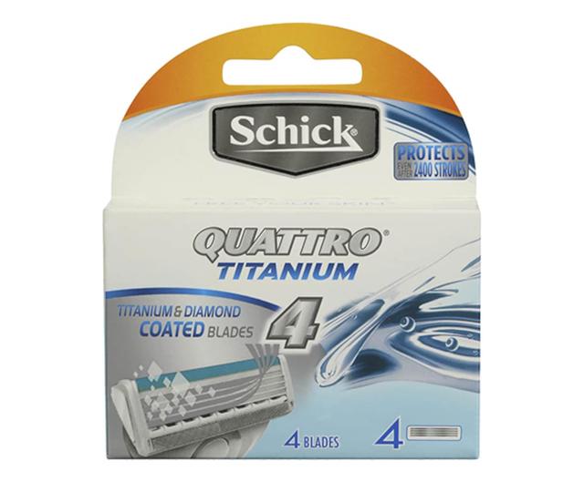 Schick Quattro Titanium Razor Refill Cartridges 4 Pack