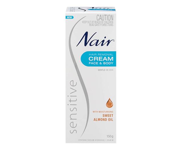 Nair Sensitive Hair Removal Cream For Face & Body 150G